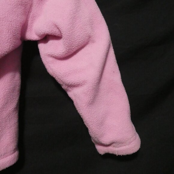 ADORABLE JR TOO | size 6 girls, kids | Pink Fleece Hooded Pea Coat | Butterflies - Picture 15 of 16